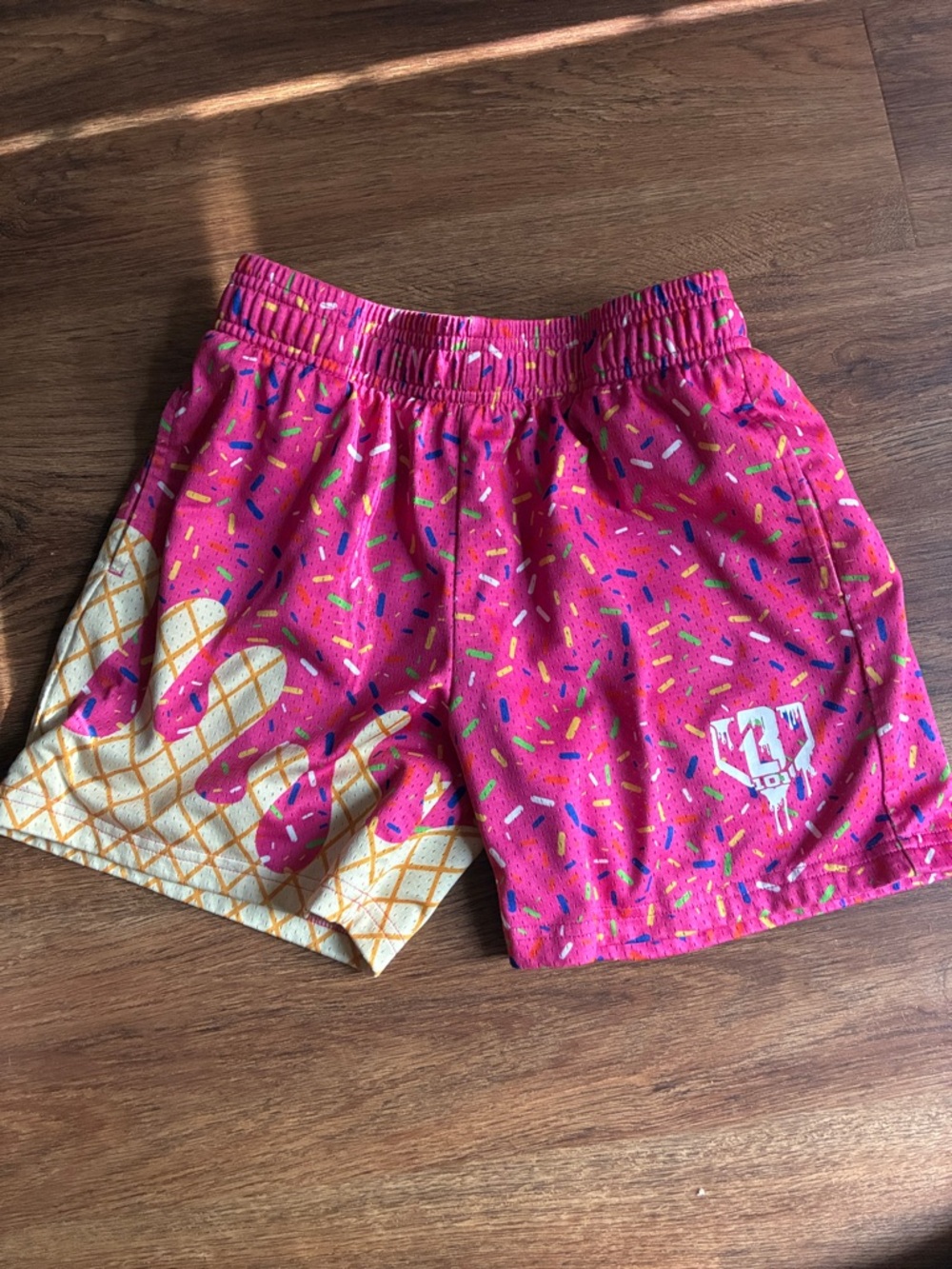 Baseball lifestyle 101 boys shorts Pink Sprinkle Ice Cream Cone Kids Shorts YM
